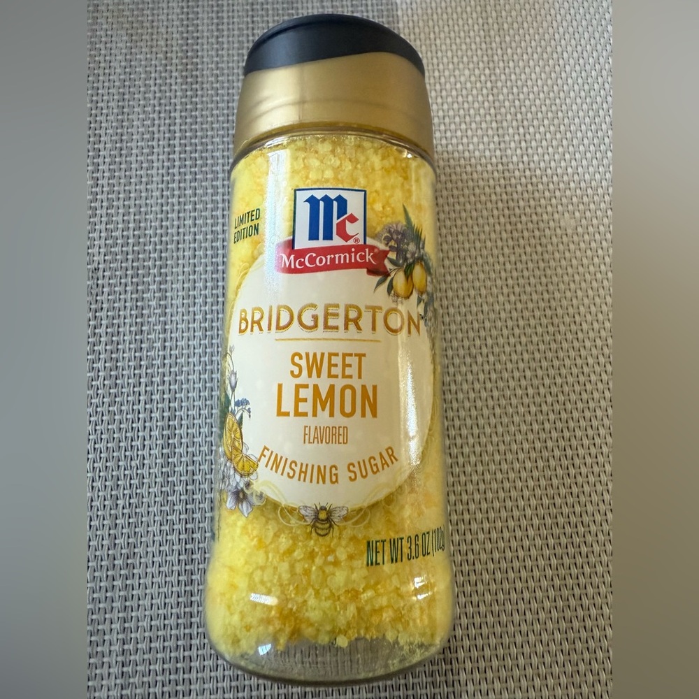 Bridgerton McCormick Sweet Lemon Finishing Sugar, Hard to Find! NEW!